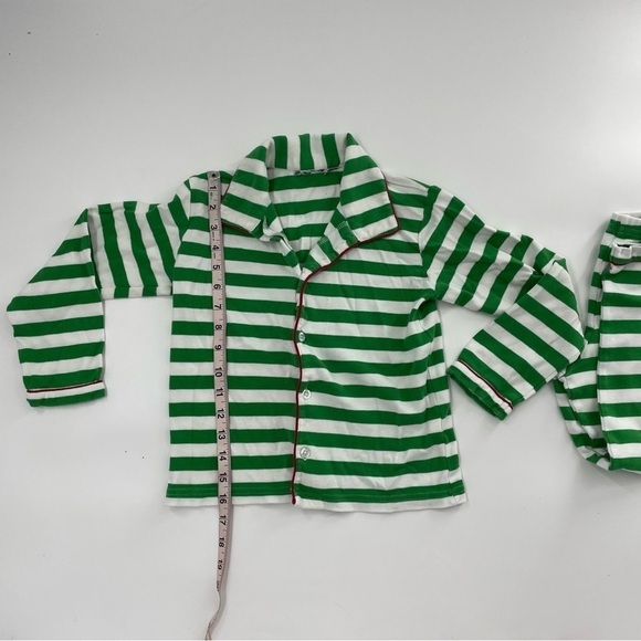 Bayou blanks Green and White Stripe Pajama Set - Picture 2 of 5